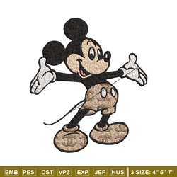 mickey happy embroidery design, gucci embroidery, brand embroidery, embroidery file, logo shirt, digital download