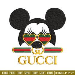 mickey head gucci embroidery design, gucci embroidery, brand embroidery, logo shirt, embroidery file, digital download