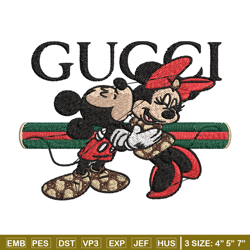 mickey minnie embroidery design, gucci embroidery, embroidery file, logo shirt, sport embroidery, digital download.