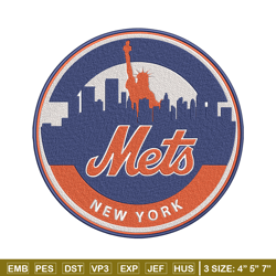 new york mets logo embroidery design, mlb embroidery, embroidery design, logo sport embroidery, sport embroidery