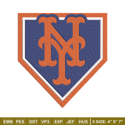 new york mets logo embroidery design, mlb embroidery, sport embroidery, logo sport embroidery, embroidery design