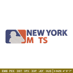 new york mets logo embroidery design, mlb embroidery, sport embroidery, logo sport embroidery,embroidery design