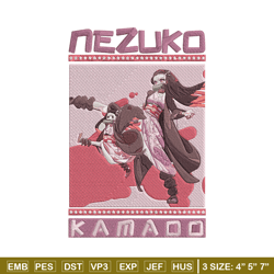 nezuko poster embroidery design, demon slayer embroidery, embroidery file,anime embroidery,anime shirt,digital download