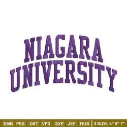 niagara university logo embroidery design, ncaa embroidery, embroidery design,logo sport embroidery,sport embroidery