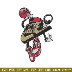 nike basketball logo embroidery design, nike embroidery, embroidery file, anime embroidery, anime shirt,digital download