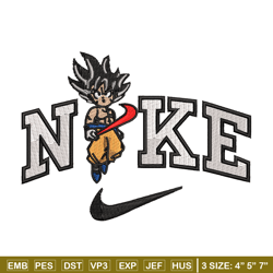 nike goku  embroidery design, dragonball embroidery, nike design, embroidery shirt, embroidery file, digital download