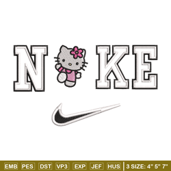 nike kitty embroidery design, hello kitty embroidery, emb design, embroidery shirt, embroidery file, digital download