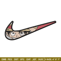 nike luffy smile embroidery design, one piece embroidery,nike design,embroidery shirt, embroidery file, digital download