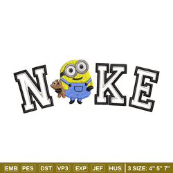 nike minion embroidery design, minion embroidery, nike design, embroidery shirt, embroidery file, digital download