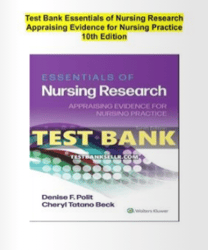 test bank for essentials of nursing research appraising evidence for nursing practice 10th edition pdf