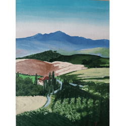 italian landscape original painting unique wall art by rinaartsk