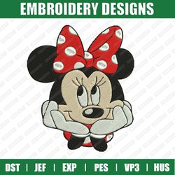 minnie mouse embroidery files, disney embroidery designs, minnie embroidery designs files, instant download