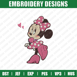 minnie mouse embroidery files, disney embroidery designs, minnie embroidery designs files, instant download