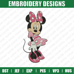 minnie mouse embroidery files, disney embroidery designs, minnie embroidery designs files, instant download