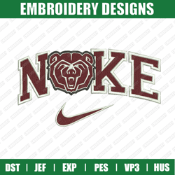 nike missouri state lady bears embroidery files, sport embroidery designs, nike embroidery designs files,  instant downl