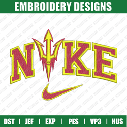 nike x arizona state sun devils embroidery files, sport embroidery designs, nike embroidery designs files,  instant down