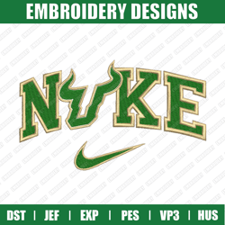 nike south florida bulls embroidery files, sport embroidery designs, nike embroidery designs files,  instant download