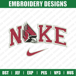 nike ball state cardinals embroidery files, sport embroidery designs, nike embroidery designs files,  instant download