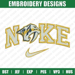 nike nashville predators embroidery files, sport embroidery designs, nike embroidery designs files, instant download