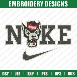 nike x nc state wolfpack embroidery files, sport embroidery designs, nike embroidery designs files, instant download