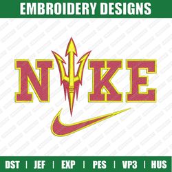 nike x arizona state sun devils embroidery files, sport embroidery designs, nike embroidery designs files, instant downl