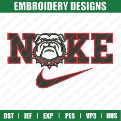 nike x georgia bulldogs embroidery files, sport embroidery designs, nike embroidery designs files, instant download