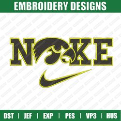 nike x iowa hawkeyes embroidery files, sport embroidery designs, nike embroidery designs files, instant download