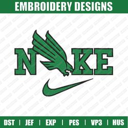 nike x north texas mean green embroidery files, sport embroidery designs, nike embroidery designs files, instant downloa