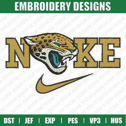 nike x jacksonville jaguars embroidery files, sport embroidery designs, nike embroidery designs files, instant download