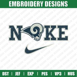 nike x los angeles rams embroidery files, sport embroidery designs, nike embroidery designs files, instant download