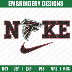 nike x atlanta falcons embroidery files, sport embroidery designs, nike embroidery designs files, instant download