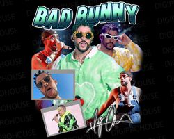 bad bunny t shirt design png digital rapper