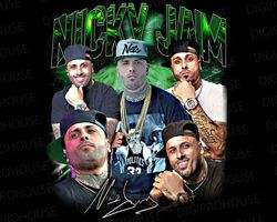 nicky jam t shirt design png digital retro, 9