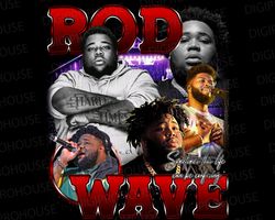 rod wave t shirt design png digital rapper