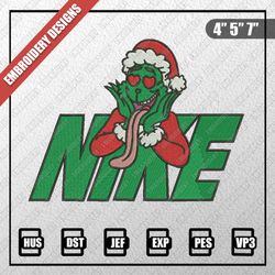 christmas embroidery designs, nike christmas designs, nike santa grinch christmas embroidery designs, digital download