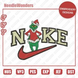 nike grinch embroidery designs, christmas christmas designs, nike embroidery designs, digital file