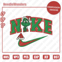 nike grinch embroidery designs, christmas christmas designs, nike embroidery designs, digital file