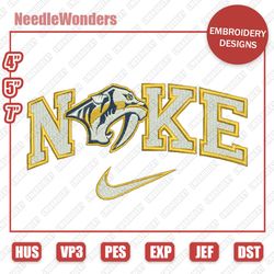 nhlsport embroidery designs, nike nashville predators digital designs, nike embroidery designs, digital file