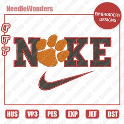 nlfsport embroidery designs, nike x clemson tigers digital designs, nike embroidery designs, digital file