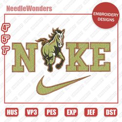 nlfsport embroidery designs, nike cal poly mustangs digital designs, nike embroidery designs, digital file