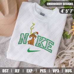 nike dog christmas embroidery files, christmas embroidery designs, nike embroidery designs files, instant download