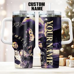 custom name rod wave nostalgia album rap 90s 40oz stanley tumbler, nostalgia world tour rapper chris