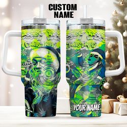 custom name snoop on a stoop hip hop lovers christmas 90s 40oz stanley tumbler, doggy dogg christmas