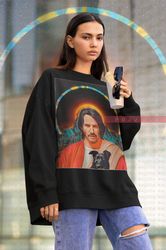 keanu reeves god sweatshirt, keanu reeves homage sweater, keanu reeves john wck shirt, kea