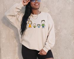 personalized drawing sweatshirt, custom childrens art, fathers day hoodie, family drawing apparel, unique gift sweatshir