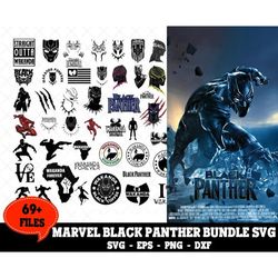 files black panther svg bundle, black panther png, black panther logo png, wakanda forever logo,black panther clipart