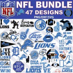 47 designs files detroit lions svg, nfl logo svg bundle, lions football svg, lions