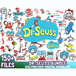 150 dr seuss png, dr seuss svg,mega dr seuss bundle layered svg, cat in the hat svg, dr seuss logo , dr seuss quotes svg