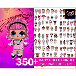 lol doll mega bundle svg, lol surprise dolls svg, lol dolls svg, lol baby svg, lol bundle svg, cartoon baby svg