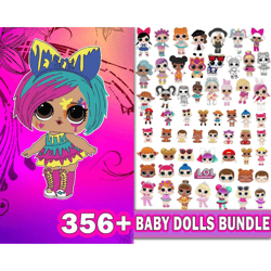 lol doll mega bundle svg, lol surprise dolls svg, lol dolls svg, lol baby svg, lol bundle svg, cartoon baby svg